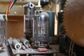 Inside of old radio set Royalty Free Stock Photo