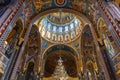 Inside in the orthodox Holy Trinity cathedral from city Arad, Romania.