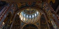 Inside in the orthodox Holy Trinity cathedral from city Arad, Romania.