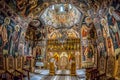 Inside the orthodox monastery of Mraconia, Romania Royalty Free Stock Photo
