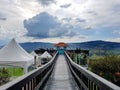 Sopo, Cundinamarca, colombia; 01 12 2018: Inside and outs view of the restaurant isla morada in sopo, with singers and music shows