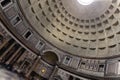 Inside the Pantheon building in Rome, Italy