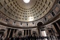 Inside the Pantheon building in Rome, Italy