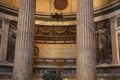 Inside the Pantheon - one of the most famous building in Rome, Italy Royalty Free Stock Photo