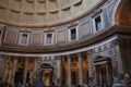 Inside the Pantheon - one of the most famous building in Rome, Italy Royalty Free Stock Photo