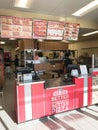 Inside a Papa John`s American pizza restaurant chain in Texas, America Royalty Free Stock Photo