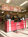 Inside a Papa John`s American pizza restaurant chain in Texas, America Royalty Free Stock Photo