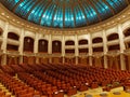 Inside of Parliament House in Bucharest, Romania - Chamber of Deputies meeting room Royalty Free Stock Photo