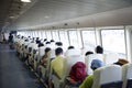 Inside passenger cabin of ship