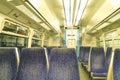Inside of passenger commuter train Royalty Free Stock Photo