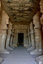 Inside the Abu Simbel Temple of Ramses in Egypt Royalty Free Stock Photo