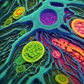 Inside a Plant Cell: A Vivid View of Chloroplasts under an Electron Microscope .