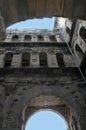 Inside Porta Nigra, ancient city gate in Trier