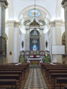 Inside City church Igreja Matriz da Fuseta at the algarve coast of Portugal