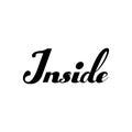 Inside Poster Logo calligraphy Lettering Typograph Royalty Free Stock Photo