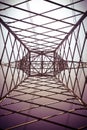 Inside of a power pylon - concept image Royalty Free Stock Photo