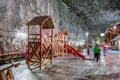 Inside the Praid salt mine in Harghita, Romania Royalty Free Stock Photo