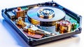 Inside the Precision Engineering of a Modern Hard Drive A Detailed Look at Data Storage Mechanisms Royalty Free Stock Photo