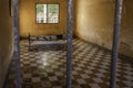 Inside of a prison cell of the Khmer rule Royalty Free Stock Photo