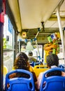 Inside Public Bus, Guayaquil, Ecuador Royalty Free Stock Photo