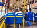 Inside Public Bus, Guayaquil, Ecuador Royalty Free Stock Photo