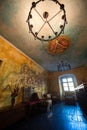 Inside a public place in medieval city of Sighisoara.