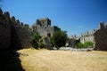 Inside Puilaurens Castle in the south of France