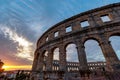 inside Pula Amphitheater of Croatia Royalty Free Stock Photo