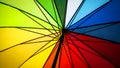 Inside of a Rainbow Colored Umbrella Royalty Free Stock Photo