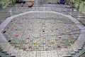 Inside RBMK High Power Channel-type Reactor reactor room. Massive reactor lid, reactor fuel elements