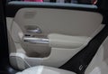 Inside rear door panel of luxurious car