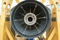 Inside the rear of a jet engine Royalty Free Stock Photo