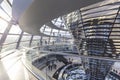 Inside the Reichstag dome in Berlin Royalty Free Stock Photo