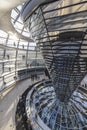 Inside the Reichstag dome in Berlin Royalty Free Stock Photo