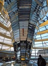 Inside the Reichstag dome, Berlin. Royalty Free Stock Photo