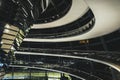 Inside in Reichstag Dome at night. Travel and tourism in Berlin concept. Royalty Free Stock Photo