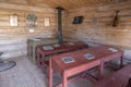 Inside restored school room Bluff Fort visitor centre Bluff Utah