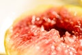 The inside of a ripe fig fruit Royalty Free Stock Photo