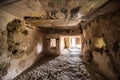 Inside of the Rock-hewn Churches of Ivanovo Royalty Free Stock Photo