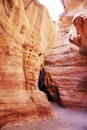 Inside Rocks of Red canyon near Eilat city, Israel Royalty Free Stock Photo