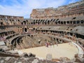 Inside the roman coliseum in Rome