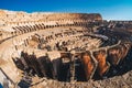 Inside the Roman Colosseum in Rome, Italy Royalty Free Stock Photo