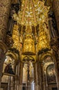 Inside of round church in Convent of Christ in Tomar - Portugal Royalty Free Stock Photo