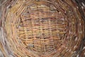 Inside round wooden wicker basket, Royalty Free Stock Photo