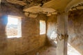 Inside of a ruined stone building in Kumbalgarh Jaisalmer