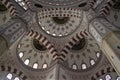 Adana, Turkey - Oct 2019: Adana, Turkey - Oct 2019: Interior decoration and roof painting of a mosque.