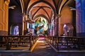 Inside of Sainte-Marie de Roquefort Church in Landes Royalty Free Stock Photo