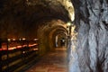 Inside of the Santa Cueva de Covadonga church in a cave, Spain Royalty Free Stock Photo