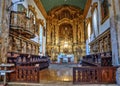 Inside Santa Maria do Bouro church in Amares Royalty Free Stock Photo