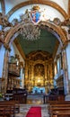 Inside Santa Maria do Bouro church in Amares Royalty Free Stock Photo